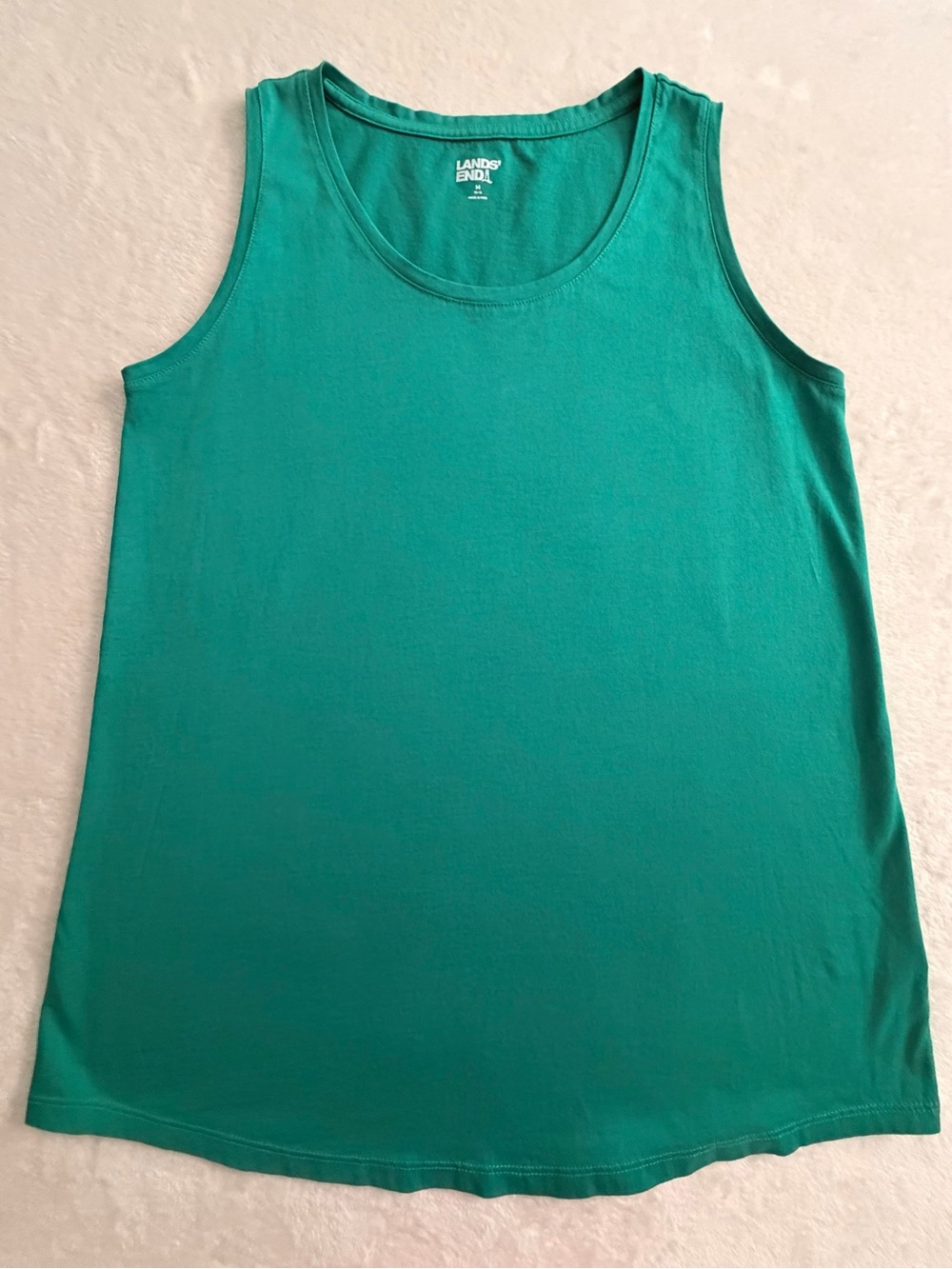 Lands' End NWOT Women's Green Cotton Tank Top